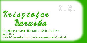 krisztofer maruska business card